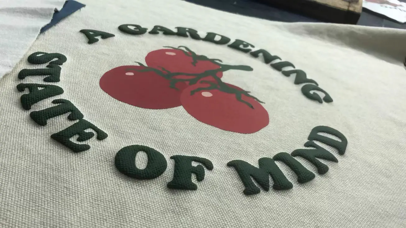 Original applique and mixed craft apparel sample