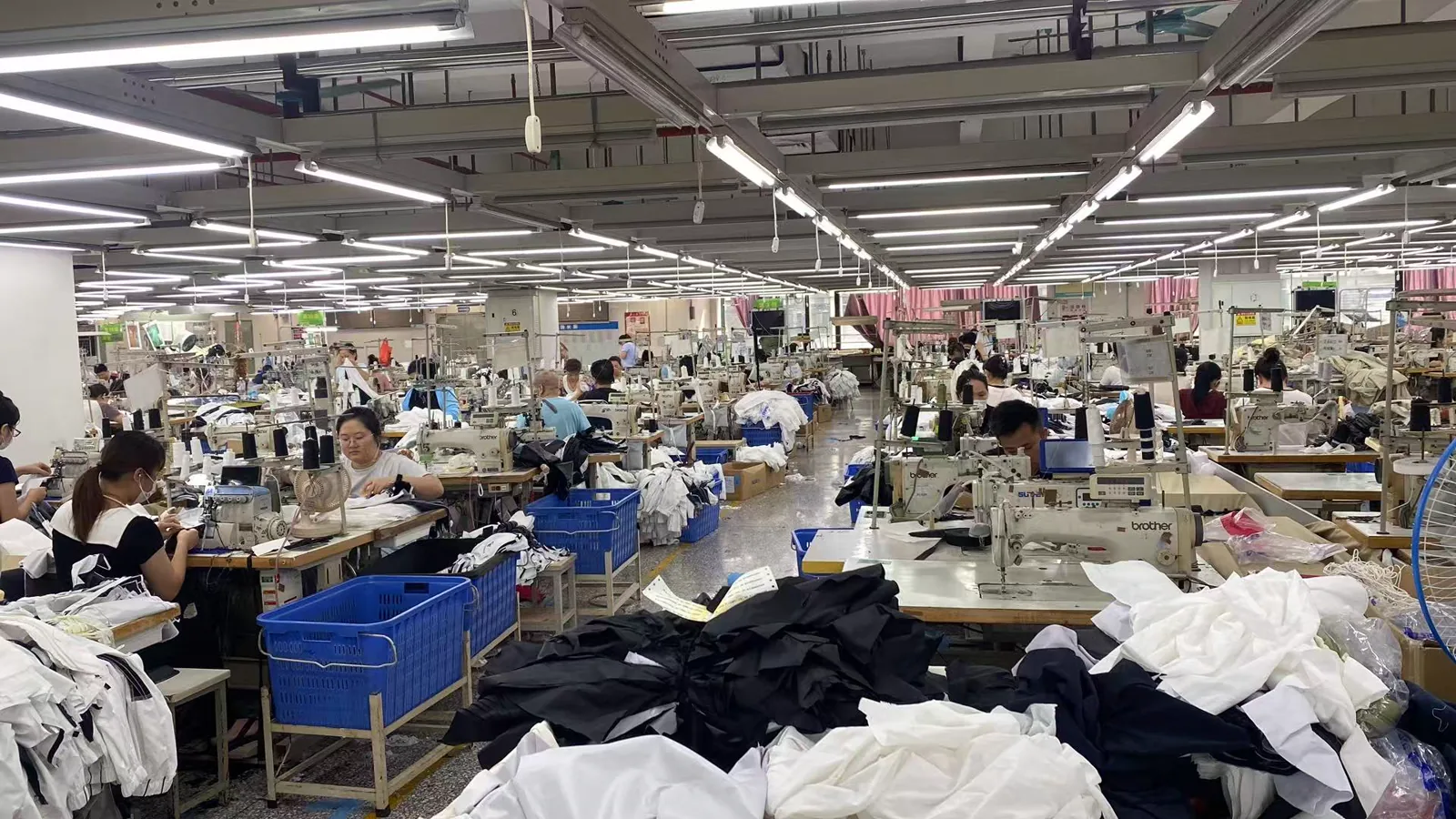 Sewing operator working in the CraftPrint apparel factory